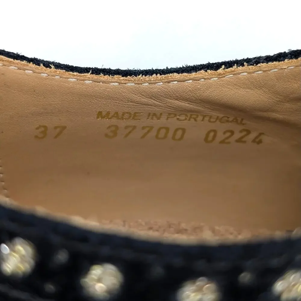 The Office Of Angela Scott Mr. Doubt Wingtip Oxford Black/Gold Size US7 EU37